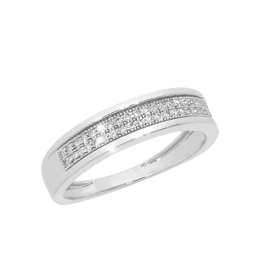 CORDELIA Diamantring 585 Hvitt Gull 0,15