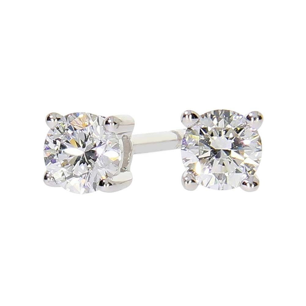 ENJOY Diamantøredobber i 585 hvitt gull - totalt 0,30 ct
