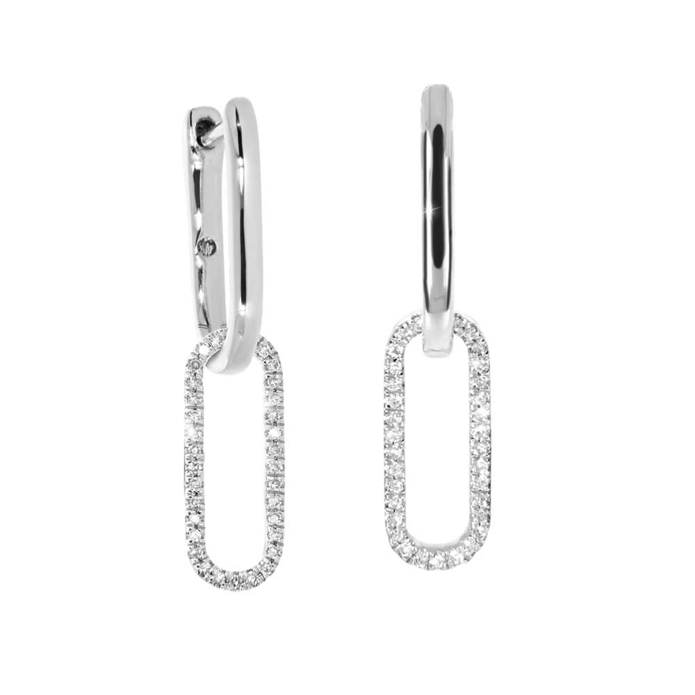 MIRAVAR Diamantøreringer i 585 hvitt gull - totalt 0,15 ct