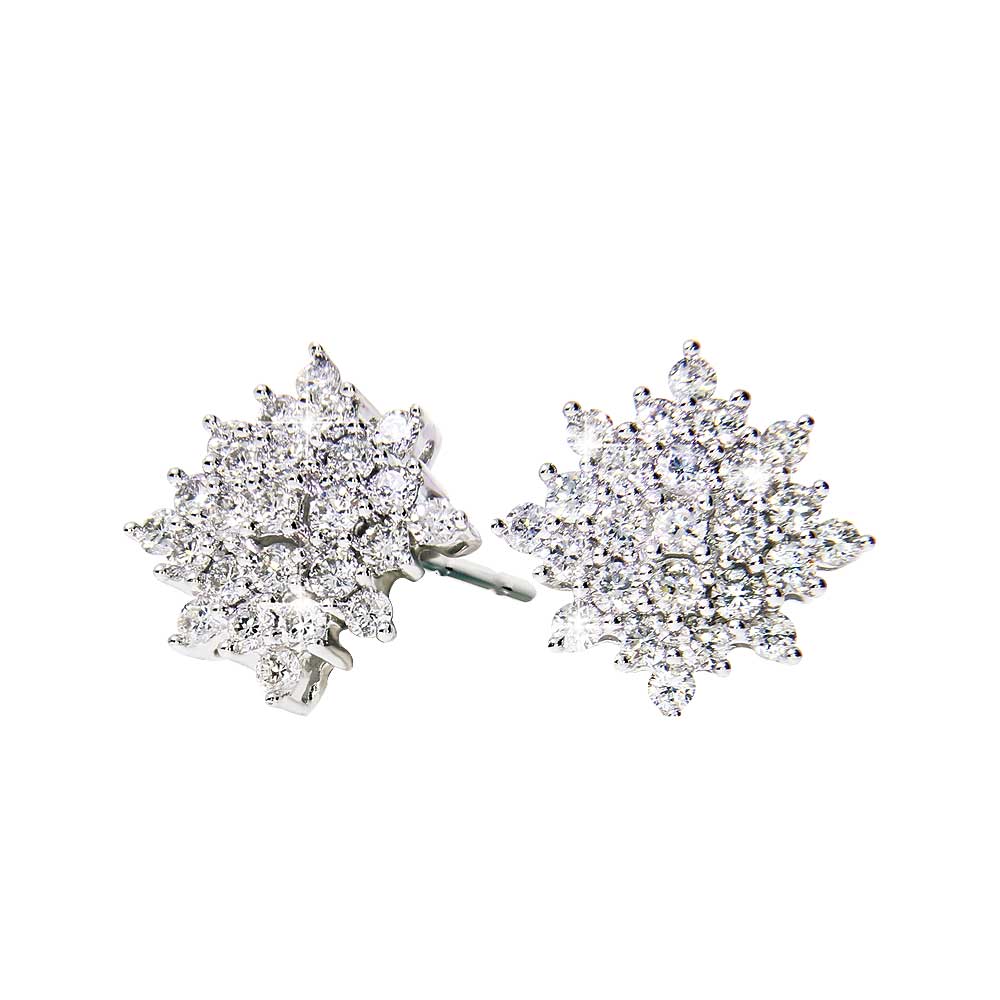 STARDUST Diamantøredobber i 585 hvitt gull - totalt 0,40 ct