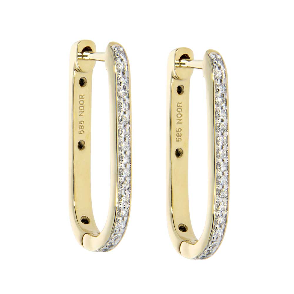 HAVANA Diamantøreringer i 585 gult gull - totalt 0,20 ct