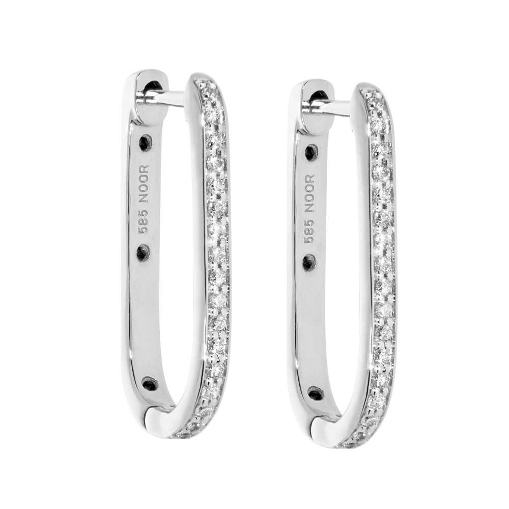 HAVANA Diamantøreringer i 585 hvitt gull - totalt 0,20 ct