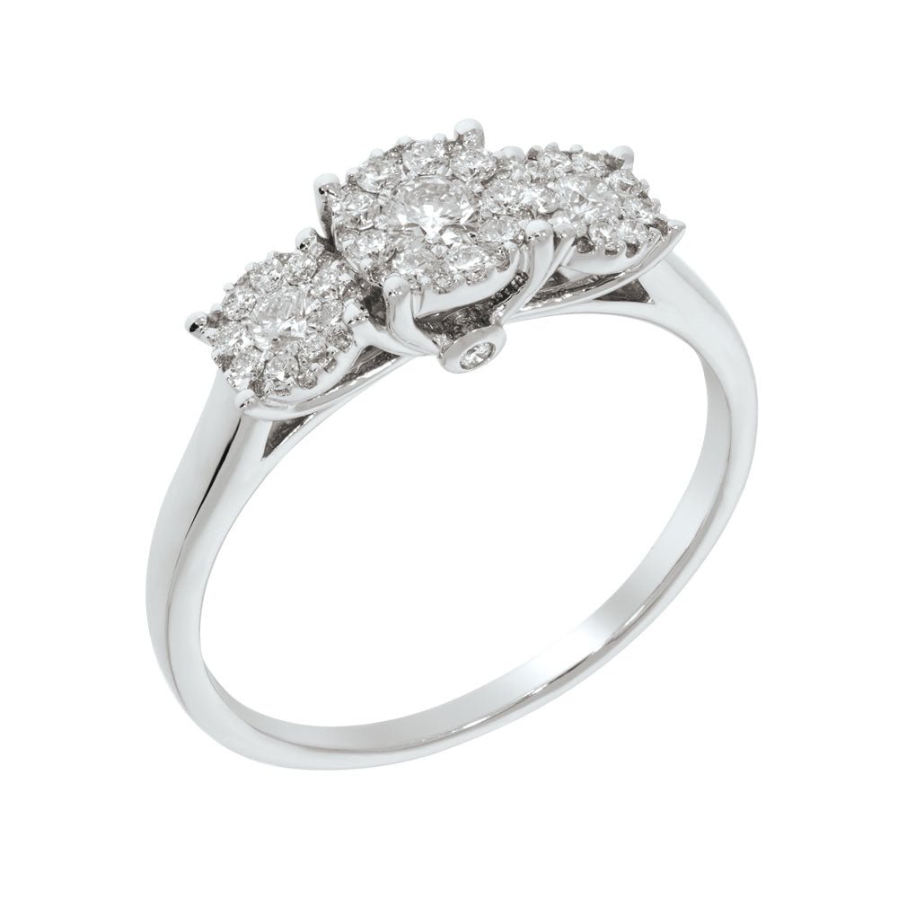 ALEXANDRA Diamantring 585 Hvitt Gull - 0,50 ct.