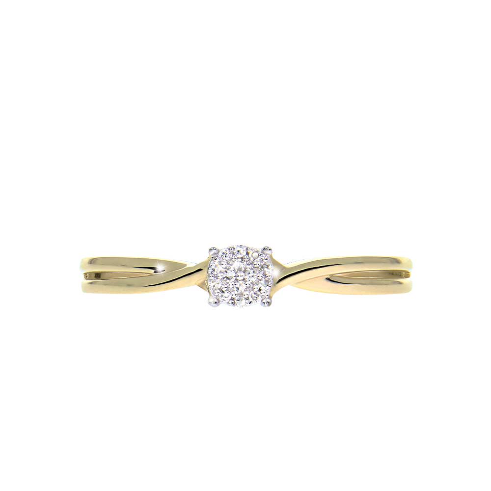 ALYSSA Diamantring 585 Gult Gull - 0,03 ct.