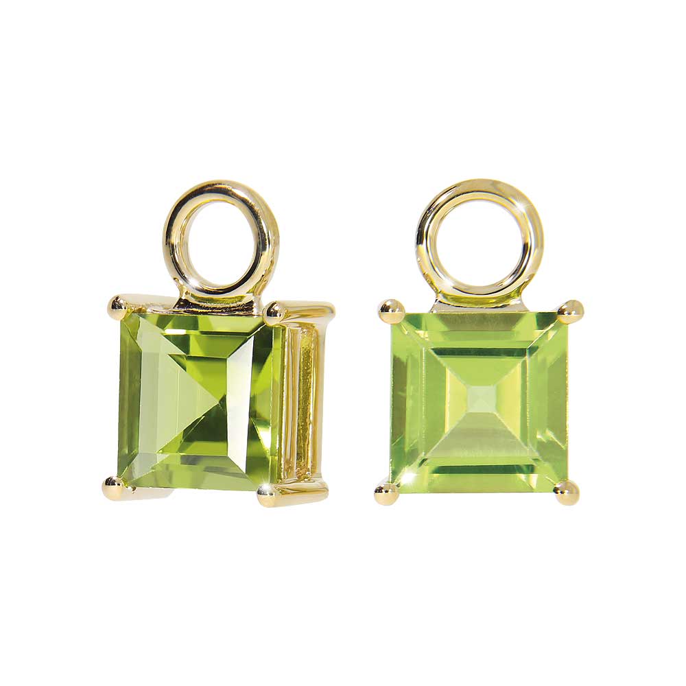 AMALFI Øreringeranheng charm i 585 gult gull med peridot til Øreringerer.
