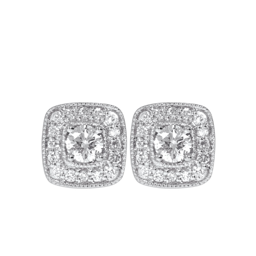 AMANDA Diamantøredobber i 585 hvitt gull - 0,32 ct