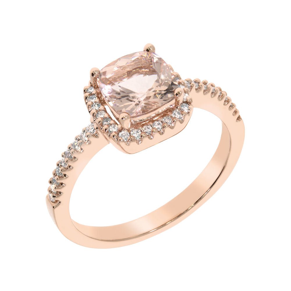 AMARANT Diamantring 585 Rosé Gull - 0,23 ct. Morganit