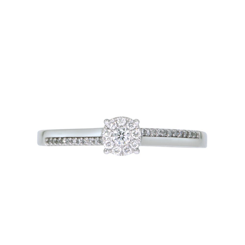 ARIANNA Diamantring 585 Hvitt Gull - 0,15 ct.