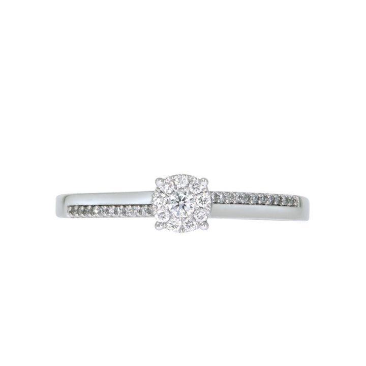 ARIANNA Diamantring 585 Hvitt Gull - 0,15 ct.