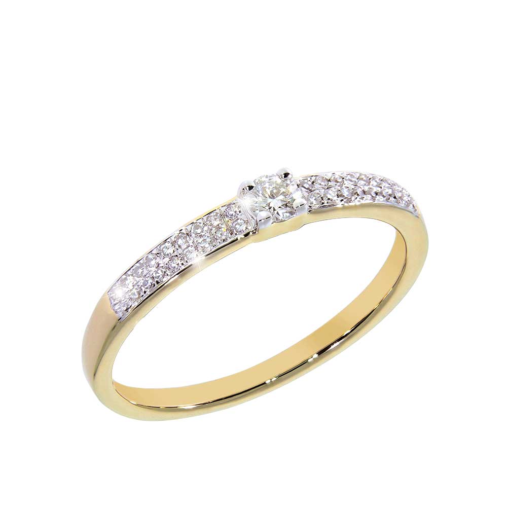 CAROLINE ring 585 Gult Gull - 0,20 ct.