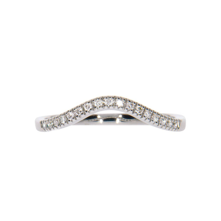 DONNA Diamantring 585 Hvitt Gull - 0,12 ct.