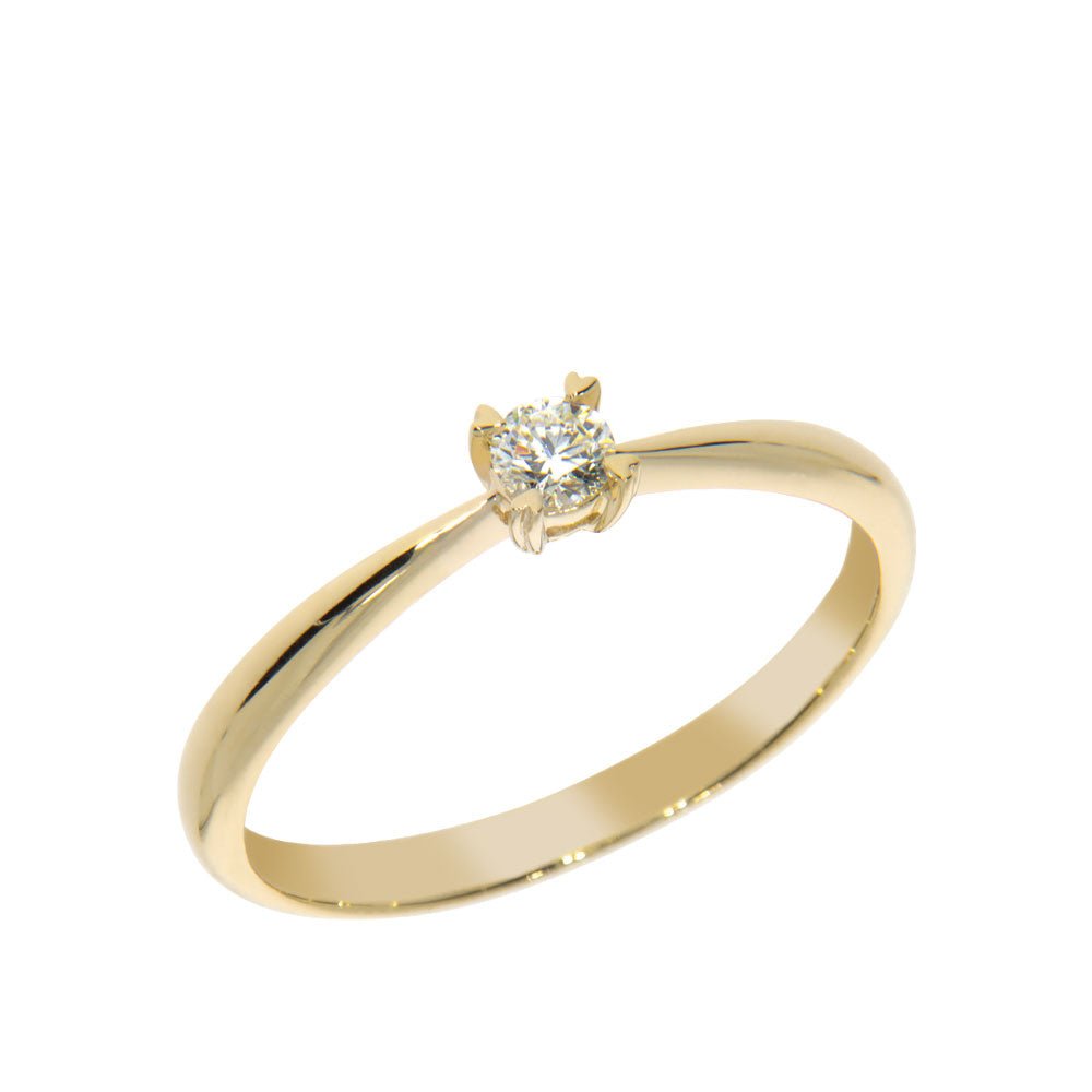 ENJOY Diamantring 585 Gult Gull - 0,10 ct.