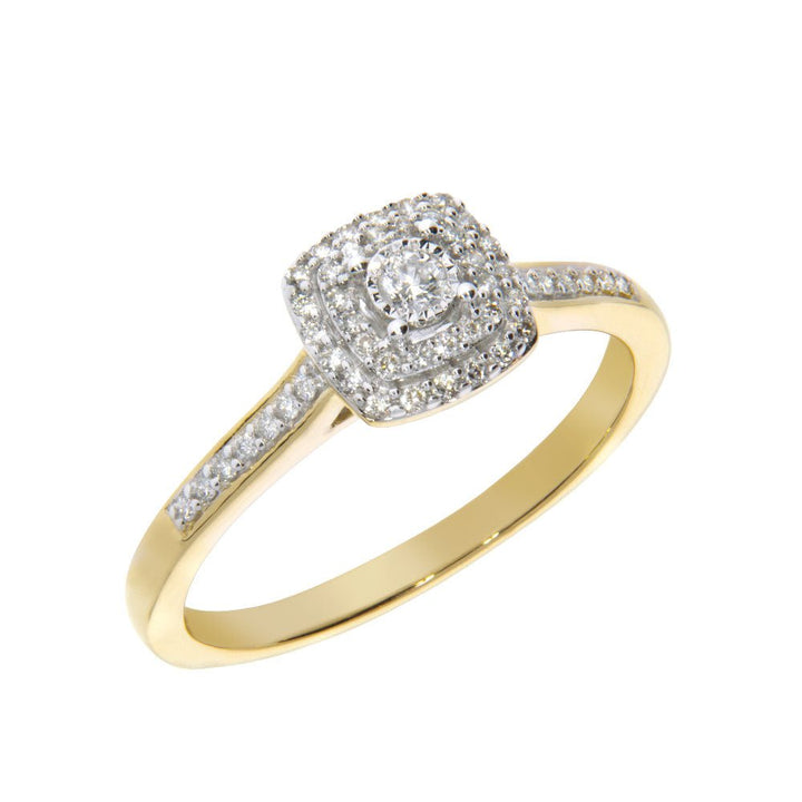 GLORIA Diamantring 585 Gult Gull - 0,19 ct.