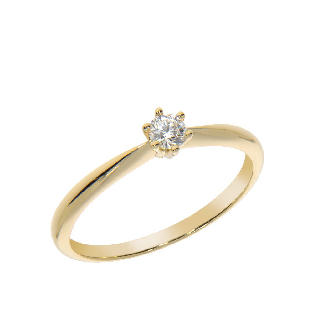 GRACE Diamantring 585 Gult Gull - 0,15 ct. - Gullsmia.no