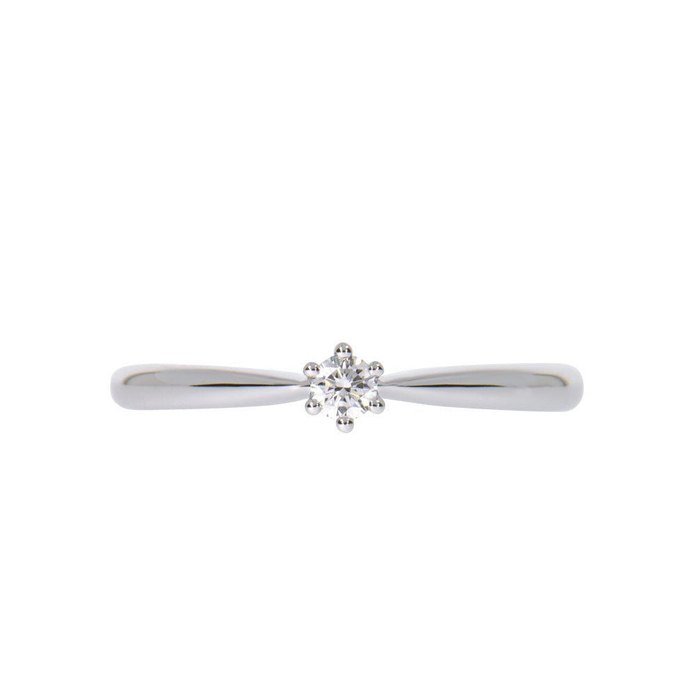 GRACE Diamantring 585 Hvitt Gull - 0,10 ct.
