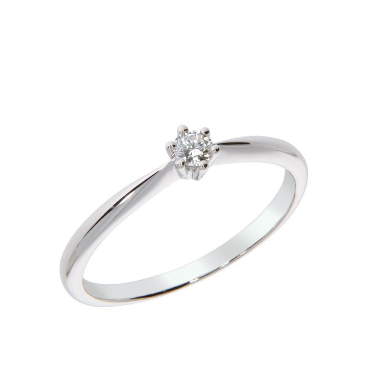 GRACE Diamantring 585 Hvitt Gull - 0,10 ct.