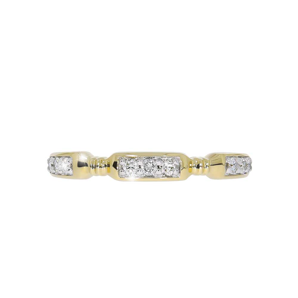 HAMPTON Diamantring 585 Gult Gull - 0,15 ct.