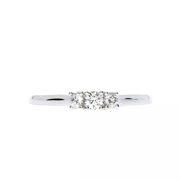 LIV Diamantring 585 Hvitt Gull - 0,25 ct.