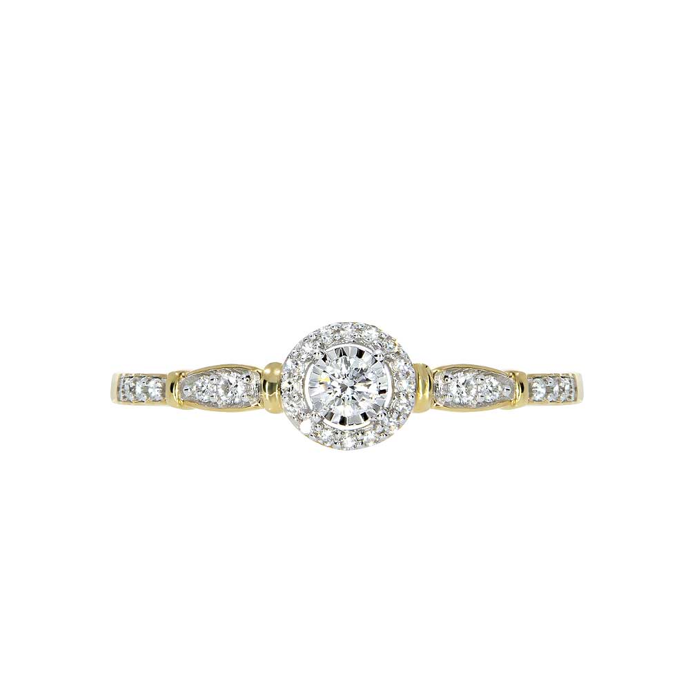 MELINDA Diamantring 585 Gult Gull - 0,20 ct.