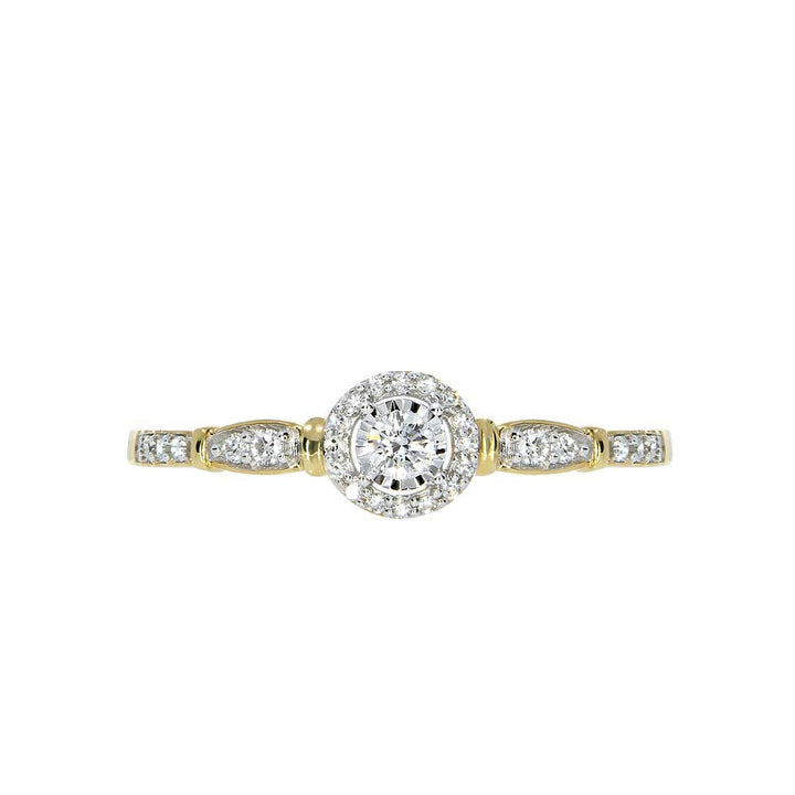 MELINDA Diamantring 585 Gult Gull - 0,20 ct.