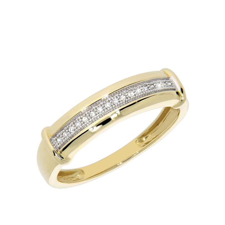 METRO Diamantring 585 Gult Gull - 0,05 ct.