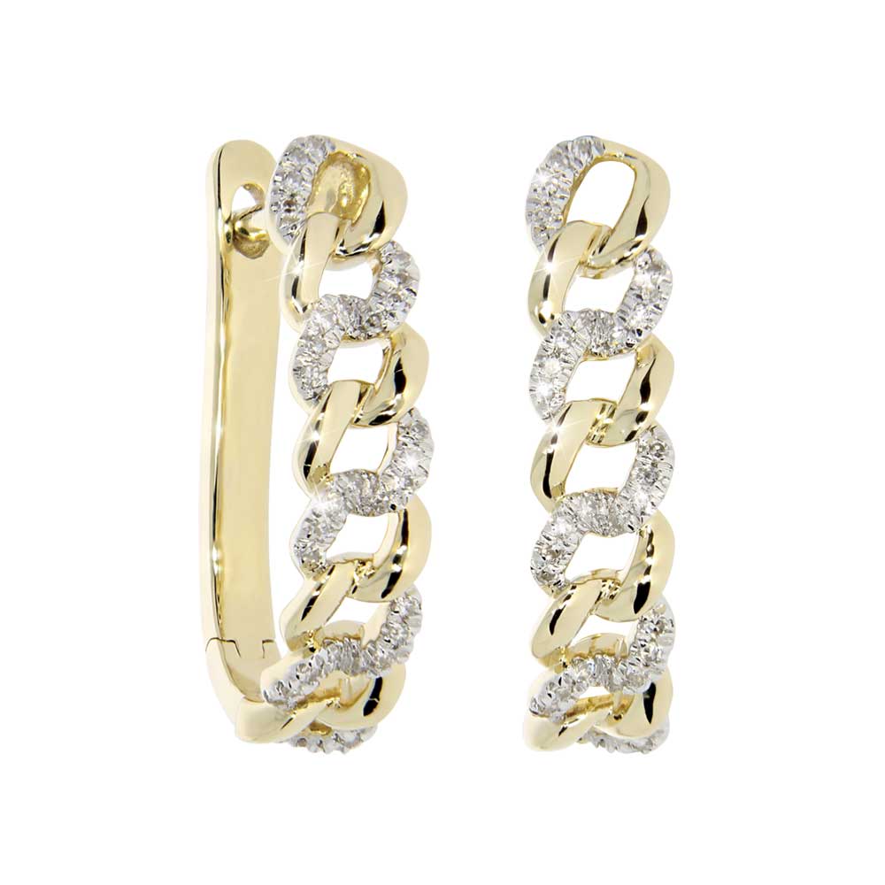 MONTANA Diamantøreringer i 585 gult gull - totalt 0,15 ct