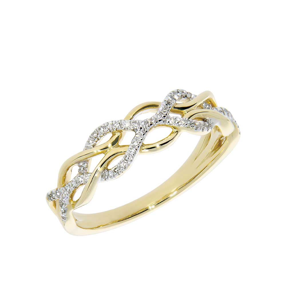 SAVANNA Diamantring 585 Gult Gull - 0,15 ct.