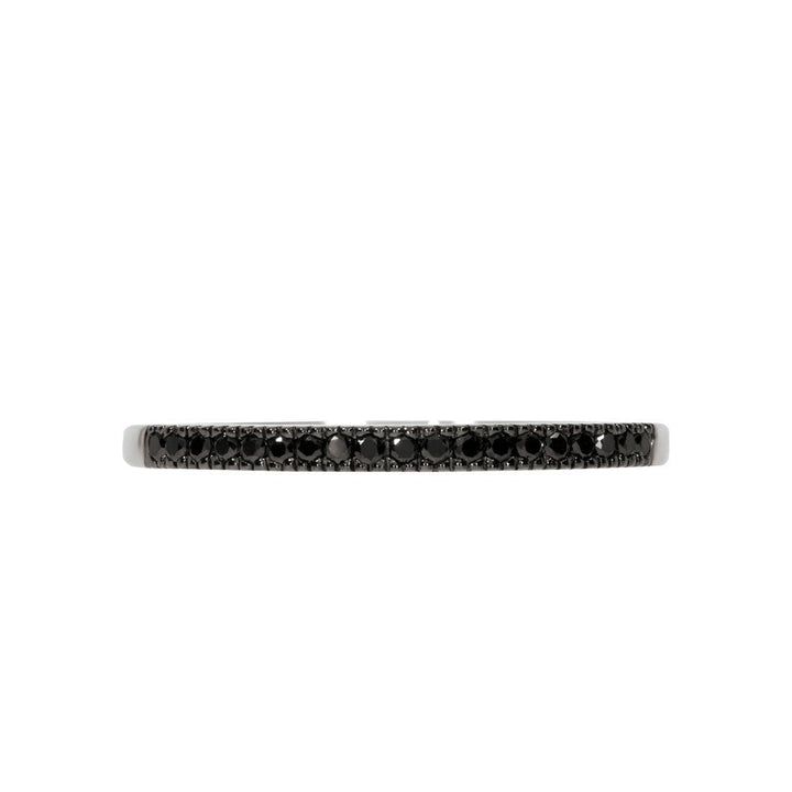 SUBLIME BLACK Diamantring 585 Hvitt Gull - Sorte diamanter 0,14 ct.