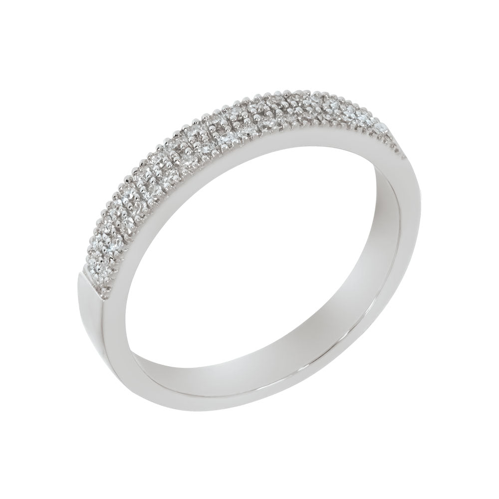 TRIBECA Diamantring 585 Hvitt Gull - 0,24 ct.