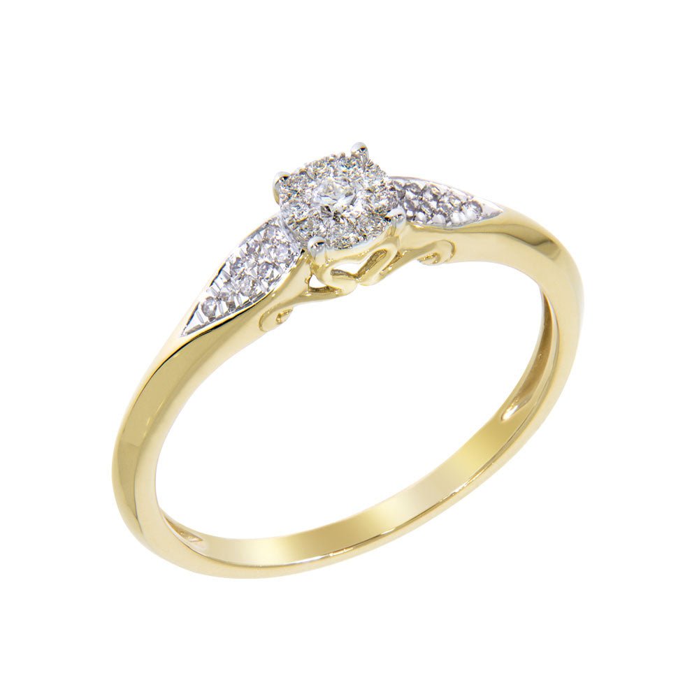 VIVIANNE Diamantring 585 Gult Gull - 0,15 ct.